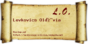 Levkovics Olívia névjegykártya
